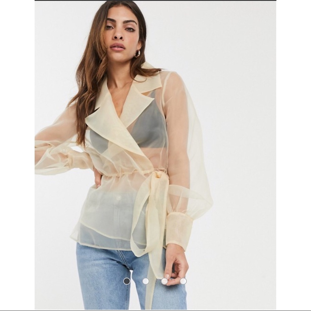 ASOS DESIGN organza wrap top